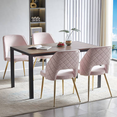 Blush pink dining bench hot sale